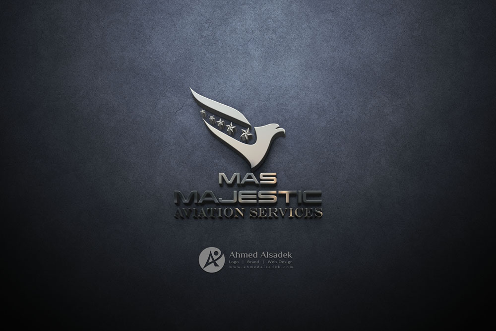 تصميم شعار شركة ماس ماجيستك لخدمات الطيران في دبي - الامارات